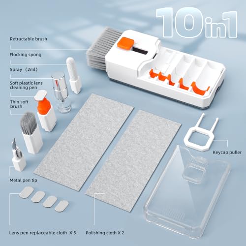 2 Pack Keyboard Cleaner & Laptop Cleaning Kit, All-in-1 for Computer PC - color: Multi