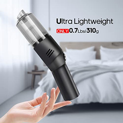 V06 Cordless Handheld Vacuum, 400g Mini Vacuum Portable for Car & Home