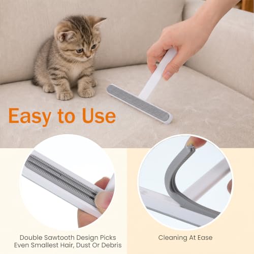 2Pack Set Pet Hair Removal Tool, Reusable Carpet Scraper Hair Remover