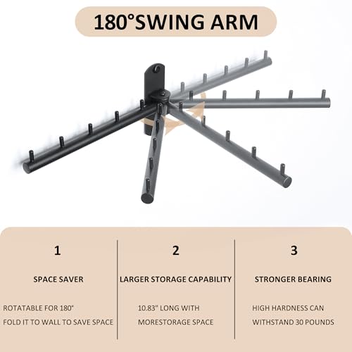 Mooche Swing Clothes Hanger Rack, Garment Racks 9.45" Long, Black - color: Black, size: 1 Pack