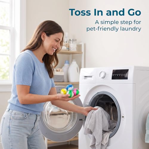 5 Pack Multicolor Hair Remover Laundry Balls, Reusable Pet Hair Catcher for Washing Machine and Dryer,for Clothing Dog Cat Pet Hair Remover for Laundry Lint Remover Washing Balls Dryer Balls