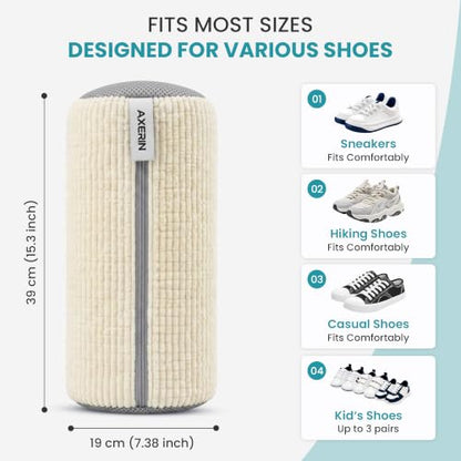Shoe Washing Machine Bag for Washer and Dryer – 2pc Reusable Shoe Cleaning Bag for Sneakers & Tennis Shoes - color: OFF-WHITE