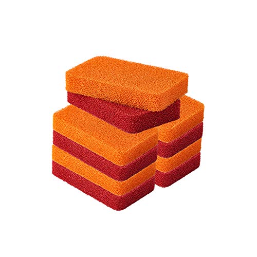 Liflicon Heavy Duty Silicone Sponges - Kitchen and Bathroom Cleaning Scrubber for Dish Washing - color: Sponges-10 Pack