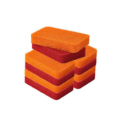 Liflicon Heavy Duty Silicone Sponges - Kitchen and Bathroom Cleaning Scrubber for Dish Washing - color: Sponges-10 Pack