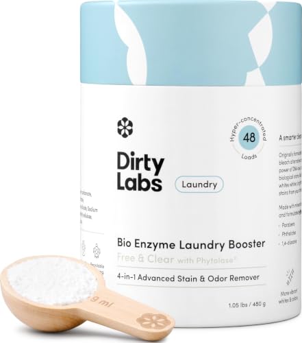 Dirty Labs | Bio Enzyme Laundry Booster | Scent Free | 48 Loads (1 lb) - size: 16 Ounce (Pack of 1)
