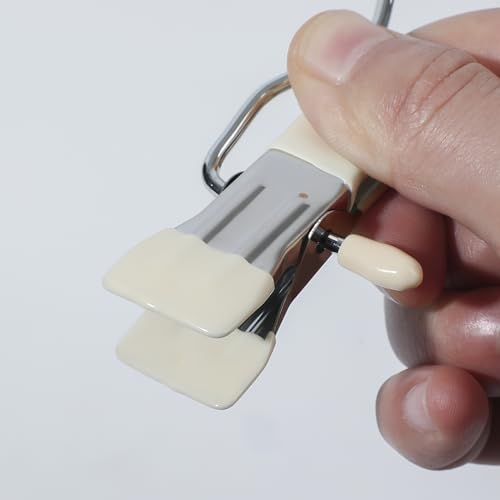15/30Pcs Upgrade Double Head Clamp Dipped Clothespin for Laundry Hooks with Clips, Boot Holder, Hanging Clips, Portable Multifunctional Hangers Single Clip Space Saving for Jeans, Hats (15, White) - color: White