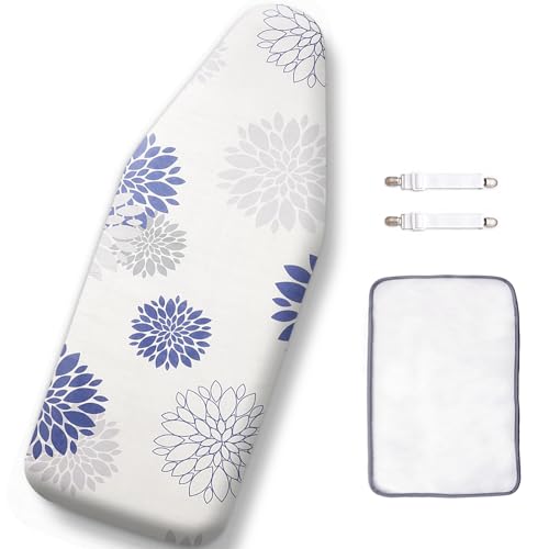 SheeChung 12.5"x32" Small Ironing Board Cover and Pad,Mini Iron Board Cover - color: Dahlia, size: 12.5"x32"