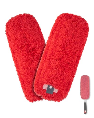 Microfiber Duster Refills Compatible with OXO Good Grips Duster - color: Red, 2 Pack