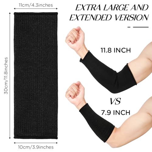 Neer 4 Pair Protective Arm Sleeves Cover,11.8 Inch,Black - color: Black, size: 11.8 Inch