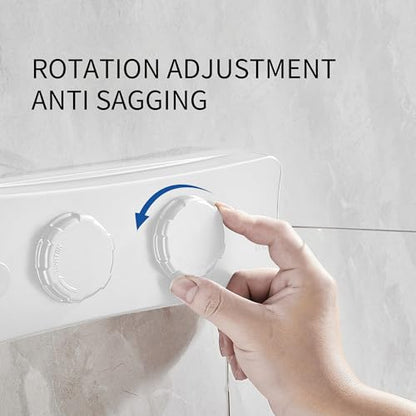 JOOM Retractable Clothesline Indoor, Dual 2 x 13.8 FT Clothes Lines, White - color: White Update