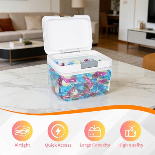 Laundry Pod Holder Compatible with Arm&Hammer/Kirkland/Tide,98 fl oz/2.9L