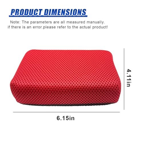 2PCS Clay Scrubber for Car Detailing, Car Wash Sponge for Fast and Effective Removal of Paint, Dual Sided Non Scratch Mesh Clay Mitt for Scrubbing and Clay Work, Light Overspray (Red) - color: Red