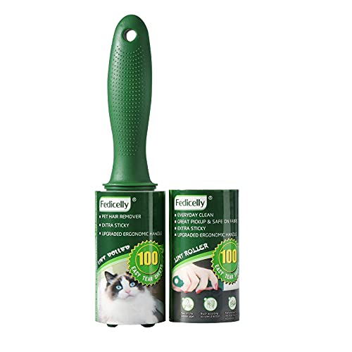 Fedicelly Lint Rollers Pet Hair Extra Sticky Furniture,Cat Dog Hair Remover Laundry Clothes Carpet,Total 200 Sheets Lint Remover Brush for Couch - size: 1 Roller,200 Sheets
