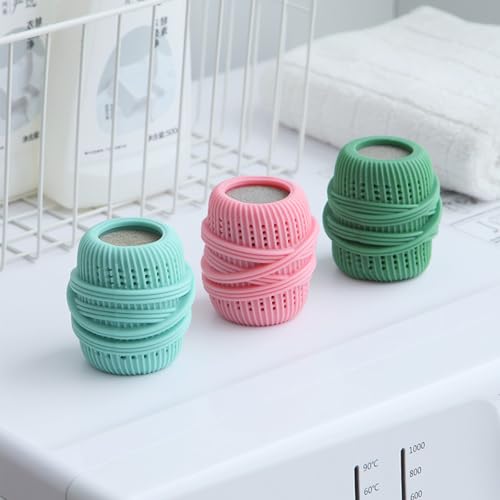 3 Pcs Washing Machine Laundry Ball, Reusable Fabric Softener Dispenser Balls Laundry Dryer Balls for Washer Substitute Softening Static Removal Cleaning Tools