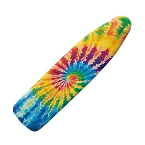 Tie Dye Vortex Printed Ironing Board Cover, Comfy Stretchy Iron Board Protector Standard Size, Easy Installation Household Iron Board Covers, Heat Resistant and Insulating(15x54 Inch) - color: Tie Dye Vortex - Multi