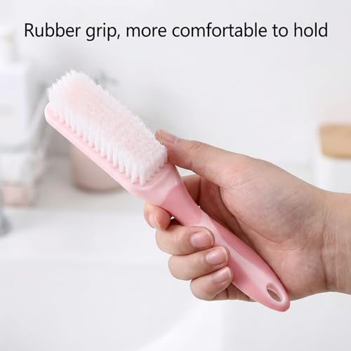 3 PCS Shoe Cleaning Brush, Shoe Brushes with Long Handled, Scrub Brush for Stains, Laundry Scrub-Brush,Soft Bristle Cleaning-Brush, Laundry Stain Remover Brushes for Clothes, Carpet, Shoes (8 Inch)