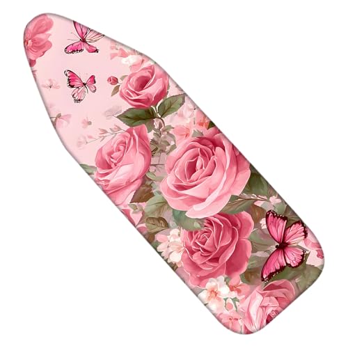 Nuxovilar Rose Butterfly Cotton Ironing Board Cover 15x54 Fabric - color: Ycl01168