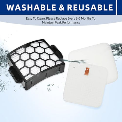 UV900 Filter Replacement for Shark UV850 LA492 LA490 UV900CCO Vacuum - style: UV850-2+6+1