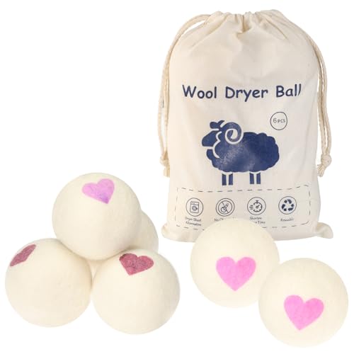 Wool Dryer Balls Reusable Natural Fabric Softener 100% New Zealand Wool Balls for Dryer Reduce Clothing Wrinkles and Saves Drying Time