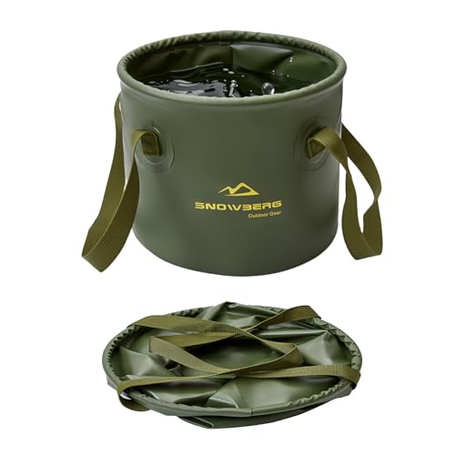 Collapsible Bucket 10L, Collapsible Bucket with Handle for Easy Portability - color: Green, size: 10L