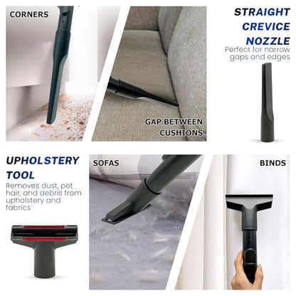 For Miele Vacuum Cleaner Attachments for Upholstery, Corners, Dusting & Car Detailing - Round Dust Brush, Crevice Tool, Upholstery Tool & More Compatible with Miele C1 C2 C3 - style: Miele Attachments Kit