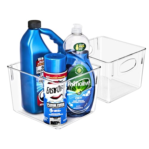 Sorbus Fridge Organizers and Storage, Clear Plastic Bins (Medium, 2 Pack) - size: Medium, style: 2 Pack
