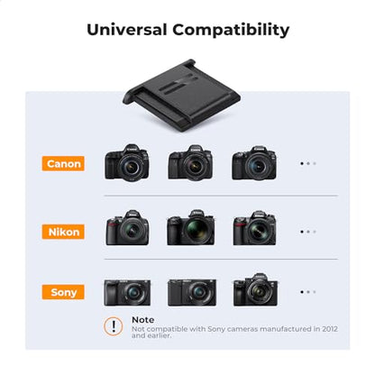K&F Concept Hot Shoe Cover, 6-Pack Universal Camera Hot Shoes Cap for Canon Nikon Sony DSLR, SLR, Mirrorless Camera, ABS Hot Shoe Protector