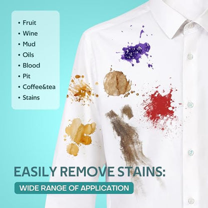 BFWood Laundry Stain Brush, Natural Soft Boar Bristle for Scrubbing Out Tough Stains on Delicate Fabrics, Knits, Cotton, Linens, No Damage