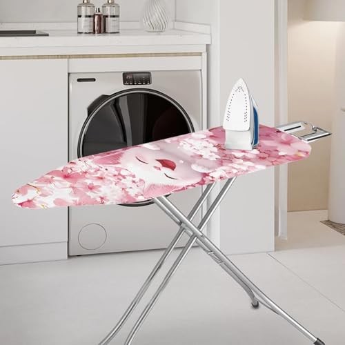 Waterproof Ironing Board Cover Cute Cat Iron Board Cover with Padding 15x54 Inch Standard Size 54x16 inch Pressing Cloth for Ironing (Pink) - color: Cute Cat