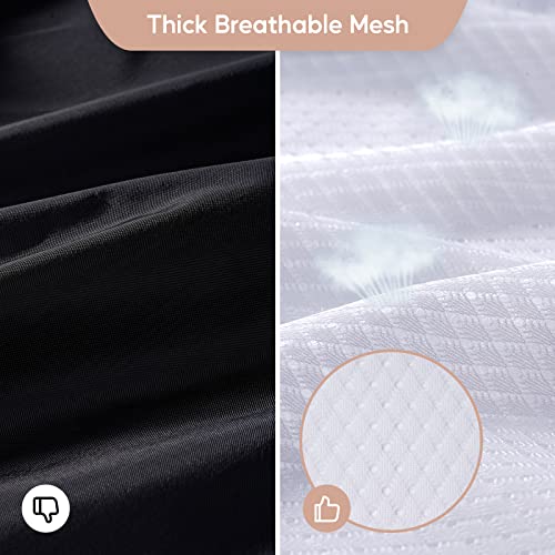 Meowoo 2Pcs Large Mesh Laundry Bag, 27×36inch - color: White-2pcs, size: 27x36 inch