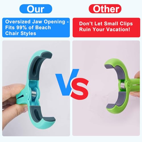 8 PCS Large Beach Towel Clips for Beach Chair, Heavy-Duty Plastic Clothes Pins, Towel Clips for Beach Chairs Cruise-Keep Your Towel from Blowing Away, Vacation Beach Must Have Beach Chair Clips - color: Blue-orange