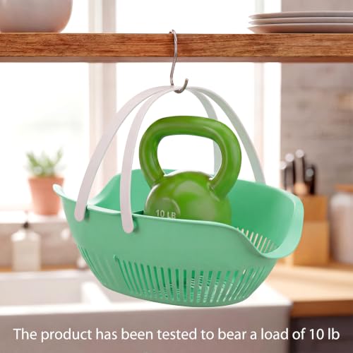 Nuogo 3 Pcs Garden Harvest Basket with Dividers Tool Caddy,Sage Green - color: Sage Green