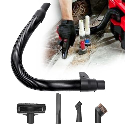 14-37-0105 18V Wet/dry Vac Hose Assembly with Universal Attachments Adapter Kit for Milwau-kee 18v/28v Vacuum 0880-20 0970-20 (Internal Storage), Use to Pick Up Dust and Debris