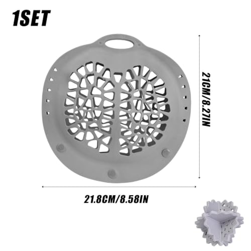 Hollowed-out Design TPR Laundry Bag for Drum Washing Machines (Gray) - color: Gray