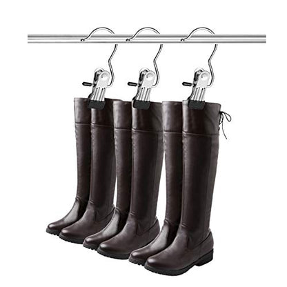 Tosnail 40 Pieces Boot Hanger Clips, Stainless Steel Laundry Hooks, Closet Hanging Clips, Space Saving for Jeans, Hats, Tall Boots, Towels