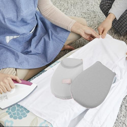 2pcs Heat-Resistant Garment Steamer Ironing Gloves with Finger Loop, Portable Handheld Steamer Mitts for Convenient Clothing Care, Mini Ironing Board for Home Use