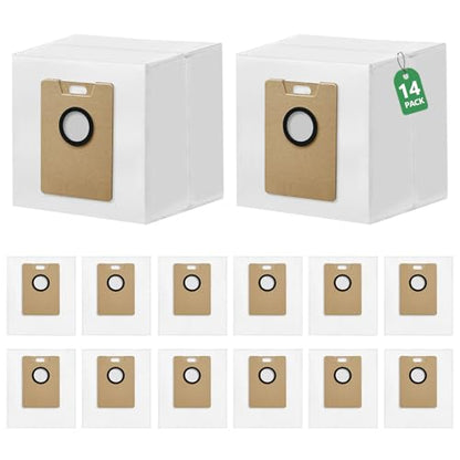 14 Pack RV20 Max Plus Dust Bags Compatible with Tapo RV30 Max Plus /RV20 Max Plus, 3L Capacity Heavy Duty Bags