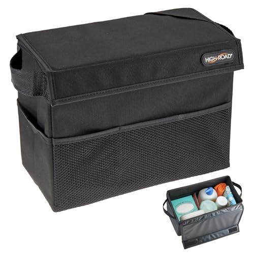 Carganizer Car Storage Bin with Lid for Front Seat, Back Seat or Trunk - size: 9 × 12 × 6 inches