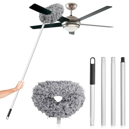 FONUNO Ceiling Fan Cleaner Duster High Ceiling Extended Fan Blade Cleaner - color: Gray