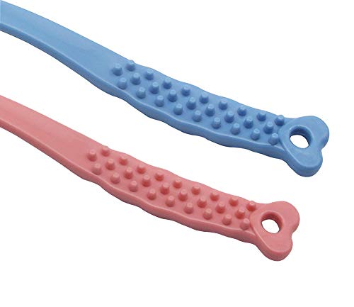 Long Handle Bath Brush for Shower-Soft & Comfortable Dry Skin Body Massage Brush Back Exfoliation Brushes (blue and Pink) - color: Blue and Pink