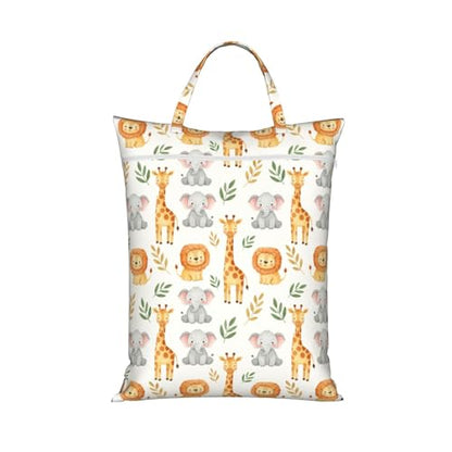 Cute Animals Travel Laundry Bag Washable Dirty Clothes Bag for Gym - color: Cute Animals