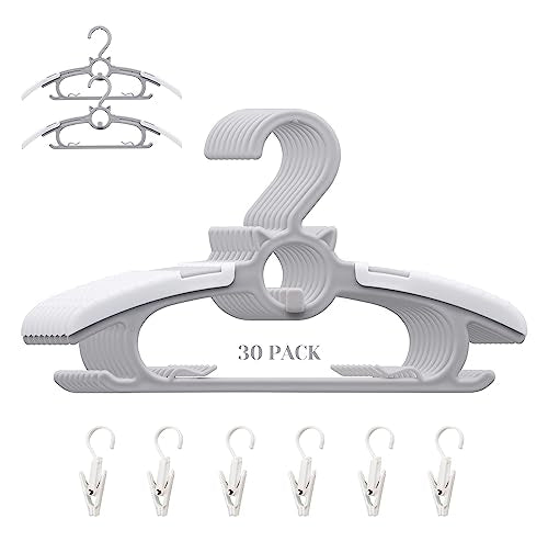 Baby Nursery Closet Hangers,30Pack Space Saving Kids Hanger Grey - color: Gray, size: 30 pieces