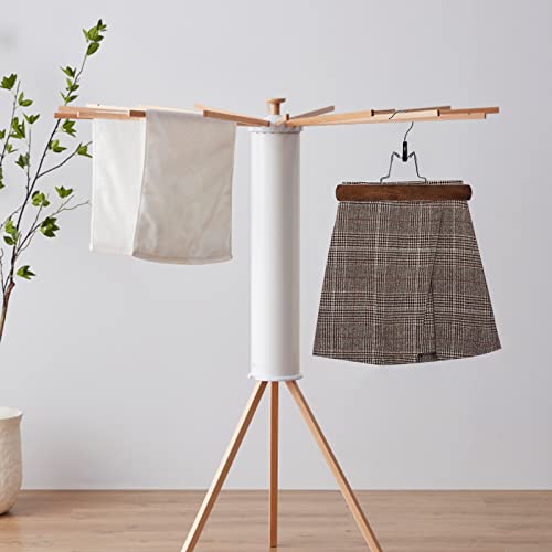 Nature Smile Wooden Pants Skirt Hangers, Smooth Finish Solid Wood Non Slip Jeans Slack Clamp Hangers Hair Extension Hangers (10 Pack Retro)… - color: Retro