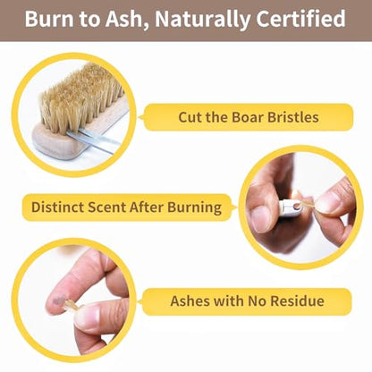 Large + Small Laundry Stain Brush Set with Soft Boar Bristles - size: Large&Small