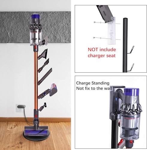 XIGOO Vacuum Stand for Dyson V15 Detect, V11 V10 V8 V7 V6 - color: Black, style: 6 Hooks