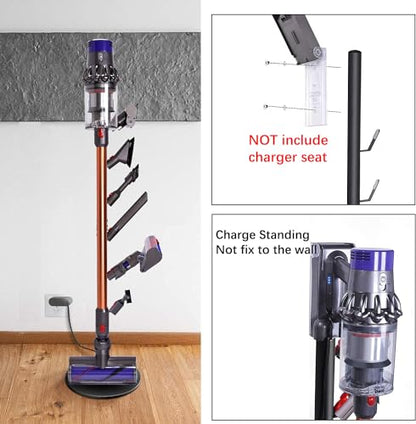 XIGOO Vacuum Stand for Dyson V15 Detect, V11 V10 V8 V7 V6 - color: Black, style: 6 Hooks
