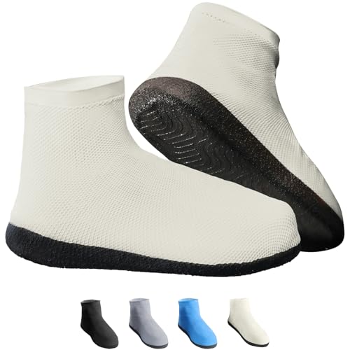 Rain Shoe Covers Waterproof Reusable Galoshes Overshoes - color: Milk White, size: XX-Large
