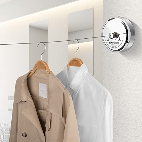 Clatoon Retractable Clothesline 9.0 Feets Adjustable, 304 Stainless Steel