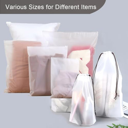 30Pack Travel Packing Bags, Multi-Size Clothing Organizer Zipper Bag