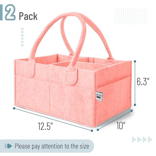 Mr. Pen- Baby Diaper Caddy Organizer, 2 Pack, Pink - color: Pink, size: 2 Pack, Regular